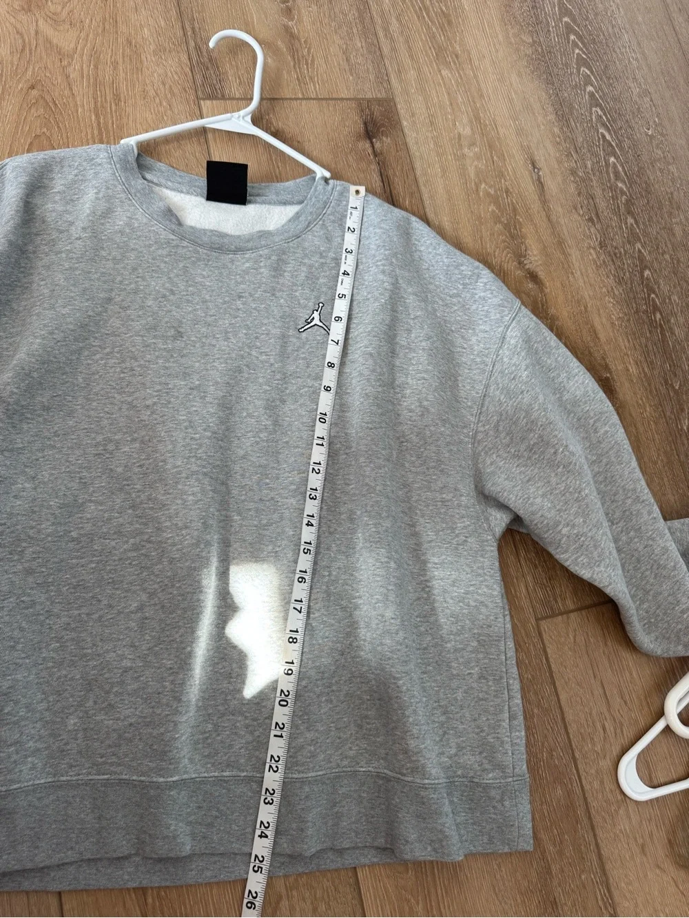 Jordan Men’s Brooklyn Fleece Heather Grey sweatshirt Loose Fit size Large